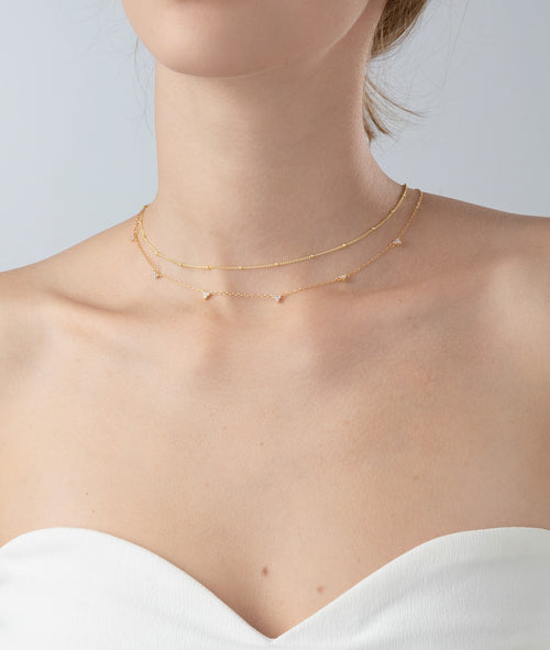 3 Stone Choker Necklace