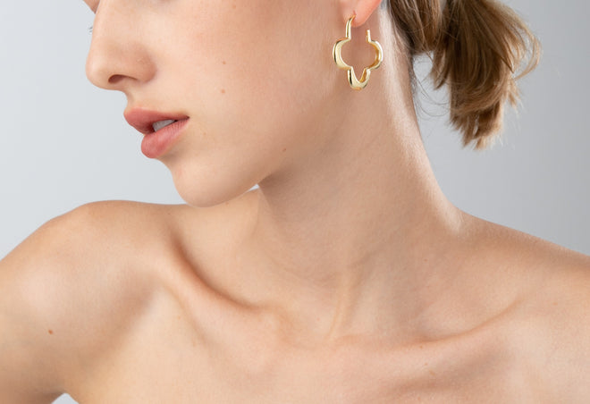 Gold Flower Earring