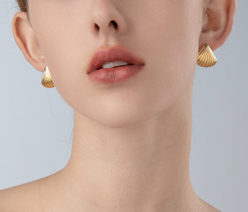 Gold Shell Earrings