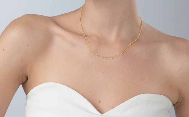 Double-Layered Stackable Chain made by Sterling Silver