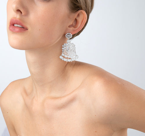 Crystal Rhinestone Dangle Party Earring for Bridal Wedding Prom