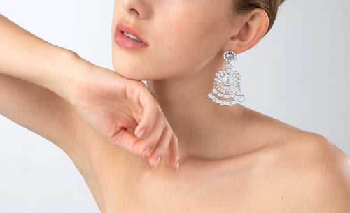 Crystal Rhinestone Dangle Party Earring for Bridal Wedding Prom