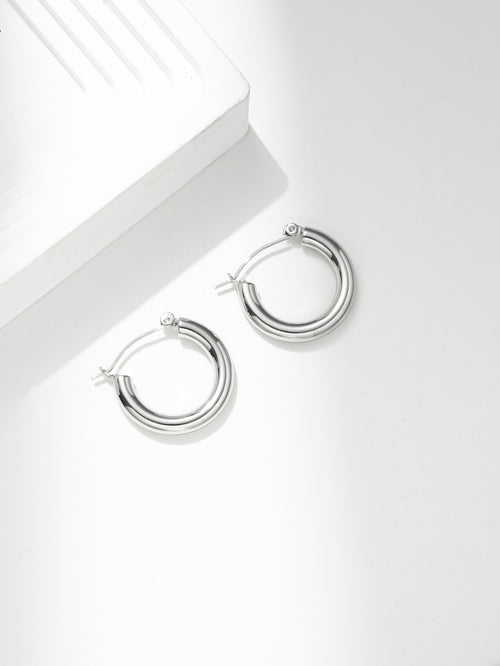 Titanium hoop earrings