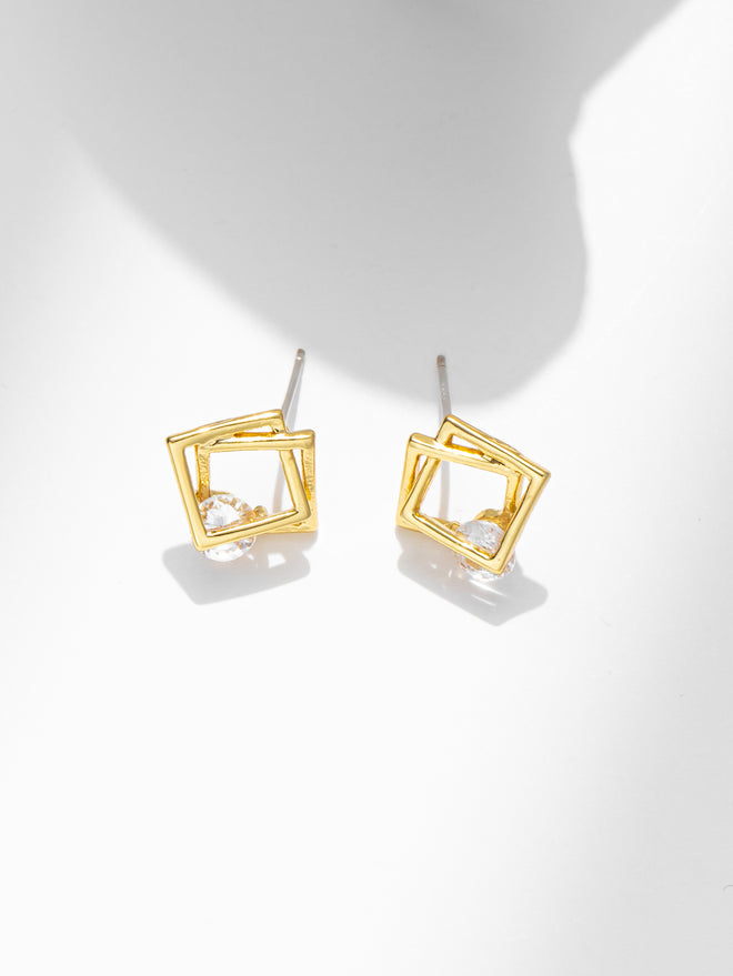 Crystal Square Earring