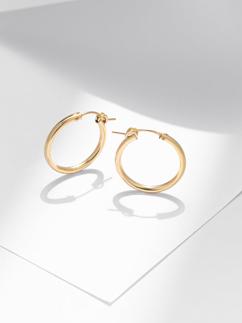 14K Gold Filled Thick Hoop Earring