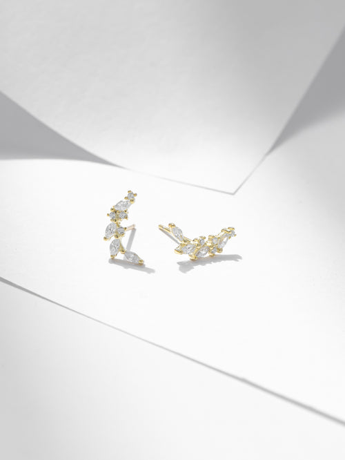 Branch and Leaf Stud Earrings