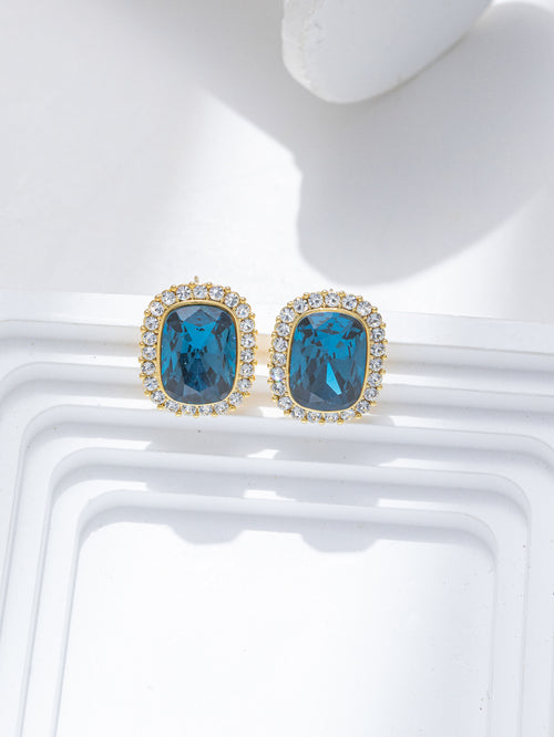 Blue Zircon Earring