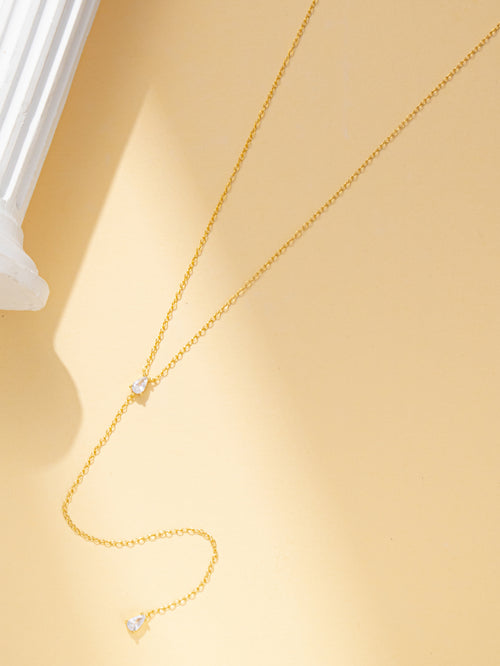 Y-shaped Zirconia Necklace