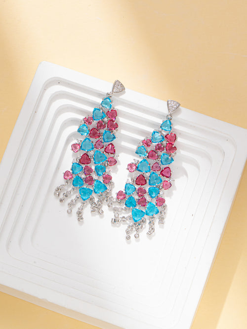 Colorful Rhinestone Dangle Party Earring