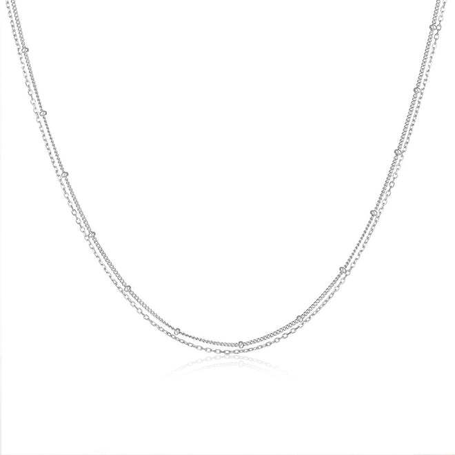 Double-Layered Stackable Chain made by Sterling Silver