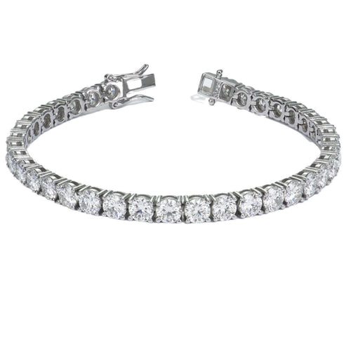 Moissanite Tennis Bracelet 0.5ct Each Bracelets 18k White Gold Plated 925 Sterling Silver Bracelet D Color VVS1 Round Cut Moissanite Bracelet