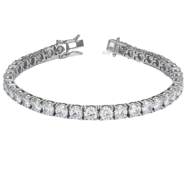 Moissanite Tennis Bracelet 0.5ct Each Bracelets 18k White Gold Plated 925 Sterling Silver Bracelet D Color VVS1 Round Cut Moissanite Bracelet