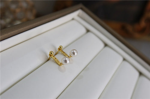 Mini Pearl Earring made by Sterling Silver