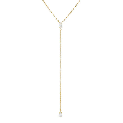 Y-shaped Zirconia Necklace