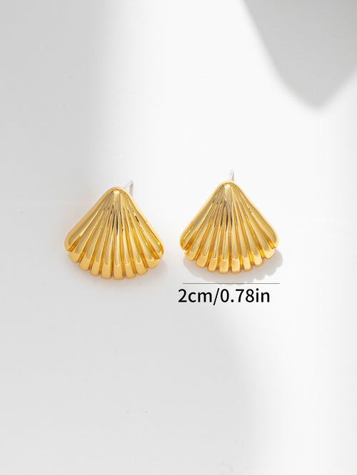 Gold Shell Earrings