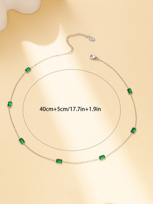 Green Zircon Necklace