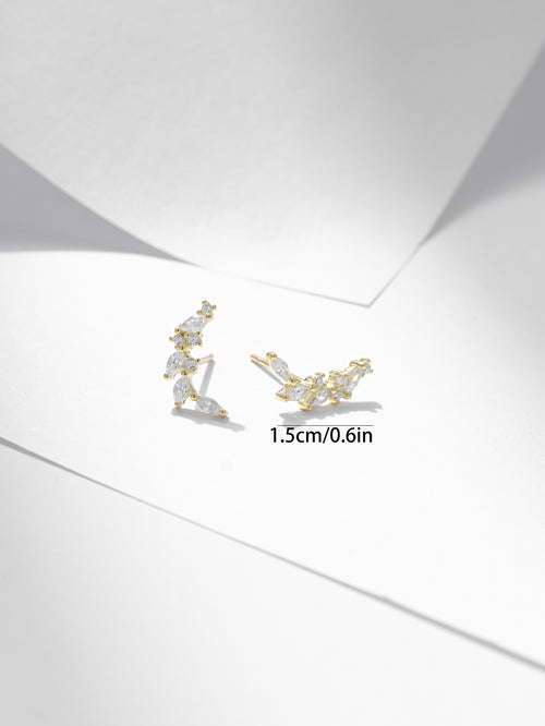 Branch and Leaf Stud Earrings