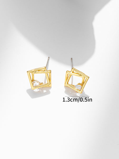 Crystal Square Earring