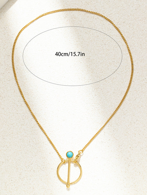 Turquoise Gold Chain Necklace