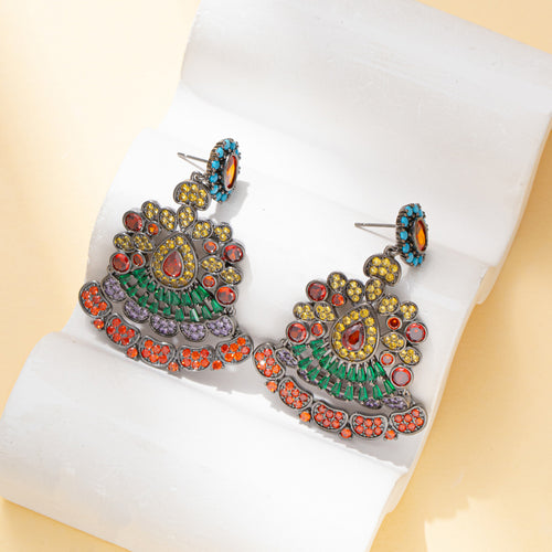 Indian Bollywood Traditional Rhinestone Dangle Party Earring