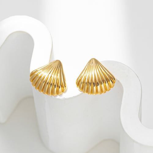 Gold Shell Earrings