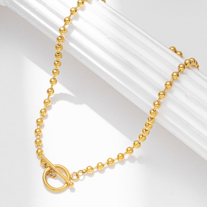 Trending Gold Bead Chain Necklace Chocker