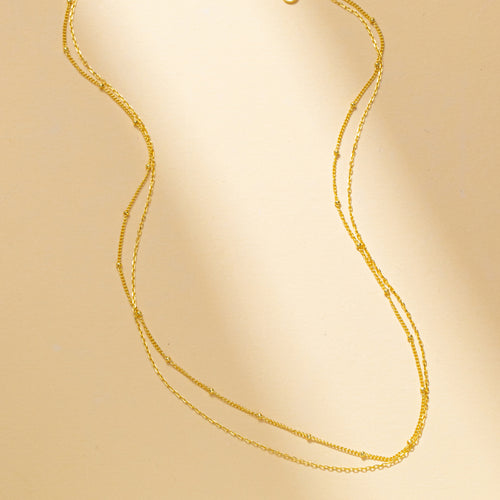 Double-Layered Stackable Chain made by Sterling Silver