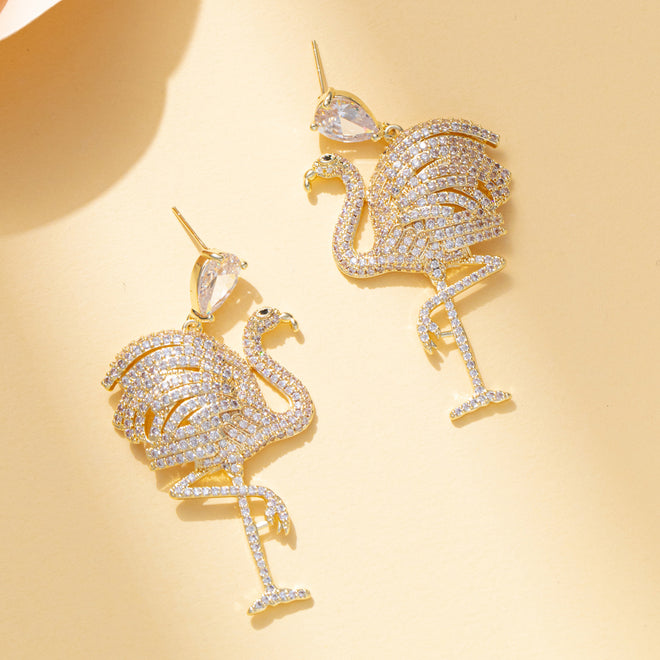 Flamingle Crystal Rhinestone Dangle Earring for Party Bridal Wedding Prom