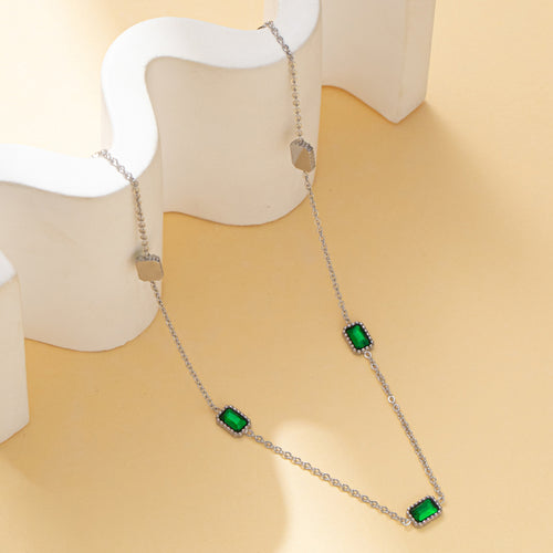 Green Zircon Necklace